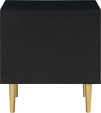 Zayne Contemporary Night Stand with Brushed Gold Legs – Elevate Your Modern Décor Effortlessly