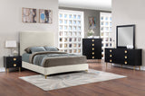 Zayne Contemporary Night Stand with Brushed Gold Legs – Elevate Your Modern Décor Effortlessly