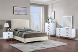 Zayne Engineered Wood Contemporary Dresser with Elegant Gold Accents for Modern Home Décor