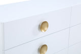 Zayne Engineered Wood Contemporary Dresser with Elegant Gold Accents for Modern Home Décor