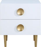 Zayne Contemporary Night Stand with Brushed Gold Legs – Elevate Your Modern Décor Effortlessly