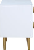 Zayne Contemporary Night Stand with Brushed Gold Legs – Elevate Your Modern Décor Effortlessly