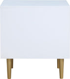 Zayne Contemporary Night Stand with Brushed Gold Legs – Elevate Your Modern Décor Effortlessly
