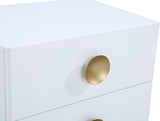 Zayne Contemporary Night Stand with Brushed Gold Legs – Elevate Your Modern Décor Effortlessly