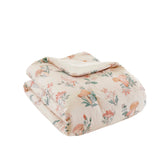 Mushroom Floral Garden Kid's Comforter Set, Blush