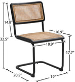 Kano Natural Rattan Mid Century Modern Dining Chair - Stylish Accent for Contemporary Spaces