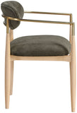 Riccio - Fabric Dining Arm Chair (Set of 2) - Natural Frame