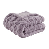 Ruched 50x60" Throw Blanket, Purple