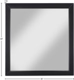 Marisol Black Mirror - Contemporary Elegance with Rich Black Finish for Modern Bedroom Décor