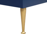 Marisol Contemporary Dresser with Rich Black Finish and Brushed Gold Legs for Modern Elegance