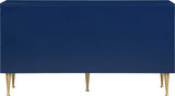 Marisol Contemporary Dresser with Rich Black Finish and Brushed Gold Legs for Modern Elegance