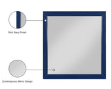 Marisol Contemporary Mirror with Rich Black Finish and Brushed Gold Accents for Modern Décor