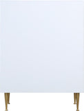 Marisol Contemporary Chest with Rich Black Finish and Stylish Brushed Gold Metal Accents 36"W