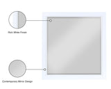 Marisol Contemporary Mirror with Rich Black Finish and Brushed Gold Accents for Modern Décor