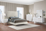 Marisol Contemporary Night Stand with Rich Black Finish and Stylish Brushed Gold Metal Accents