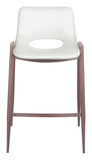 Desi Counter Stool (Set of 2) White & Walnut
