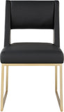 Jayce Contemporary Dining Chair Set - Stylish Comfort with Brushed Brass Base for Modern Homes