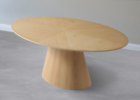 Gavin Oval Dining Table with Mid Century Design - Perfect for Stylish Entertaining in Any Space