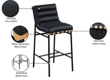 Burke Bar Stool - Stylish Contemporary Counter Stool with Soft Upholstery and Sturdy Metal Frame