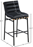 Burke Bar Stool - Stylish Contemporary Counter Stool with Soft Upholstery and Sturdy Metal Frame