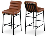 Burke Bar Stool - Stylish Contemporary Counter Stool with Soft Upholstery and Sturdy Metal Frame