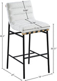 Burke Bar Stool - Stylish Contemporary Counter Stool with Soft Upholstery and Sturdy Metal Frame