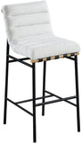 Burke Bar Stool - Stylish Contemporary Counter Stool with Soft Upholstery and Sturdy Metal Frame