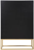 Maxine Black Chest - Modern Elegance with Gold Accents, Spacious Drawers & Chic Contemporary Design