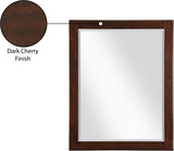 Maxine Contemporary Mirror with Rich Black Finish and Brushed Gold Accents for Elegant Decor