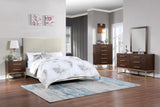 Maxine Contemporary Mirror with Rich Black Finish and Brushed Gold Accents for Elegant Decor
