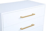 Maxine Contemporary Engineered Wood Chest with Rich Black Finish and Stylish Brushed Gold Accents
