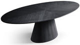 Gavin Oval Dining Table - Mid-Century Modern Design in White Oak for Stylish Dining Spaces