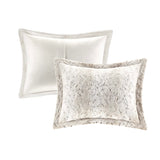 Long Faux Fur 4-Piece Comforter Set, Snow Leopard