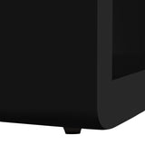 Langham Mid Century Night Stand with Natural Cane Front and Versatile Handle Options for Style