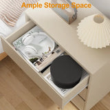 Wholesale Wide Nightstand with 3 Drawers, Modern Chest of Drawers