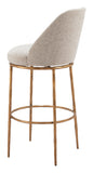 Nordhavn Swivel Barstool Beige & Gold