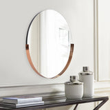 Dante Stainless Steel Round Rose Gold Mirror