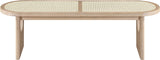 Canovia - Solid Wood And Faux Cane Bench