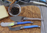 French Home Laguiole 3-Piece Cream and Blue Cheese Knife Set