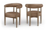 Sable - Vegan Leather Upholstered Dining Chair (Set of 2) - Brown Base