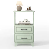Wholesale Tall Nightstand with 2 Drawers and Open Shelf Above