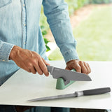 BergHOFF Leo Graphite Two-Stage Knife Sharpener, Sage