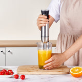 BergHOFF X5 Pro Stainless Steel Handheld Food Processor With 5 Multifunctional Blades, 1000W, 18000 RPM, 13ft Cord, 16-Speed Control