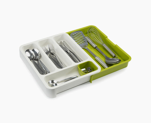 DrawerStore™ Green Expandable Cutlery Tray