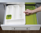 DrawerStore™ Green Expandable Cutlery Tray