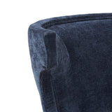Curved Back Swivel Counter Stool Barstool, Navy Blue *