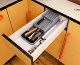DrawerStore™ Grey Compact Knife Organiser