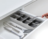 DrawerStore™ Large Grey Cutlery Organiser