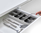 DrawerStore™ Large Grey Cutlery Organiser