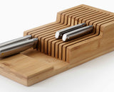 DrawerStore™ Bamboo Large 2-tier Knife Organiser